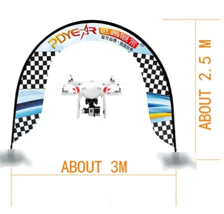 Outdoor Race Gate Banner Flag Easy Set Up Racing Air Drone Gate Flags Advertising Race Gate Display Arch Archway