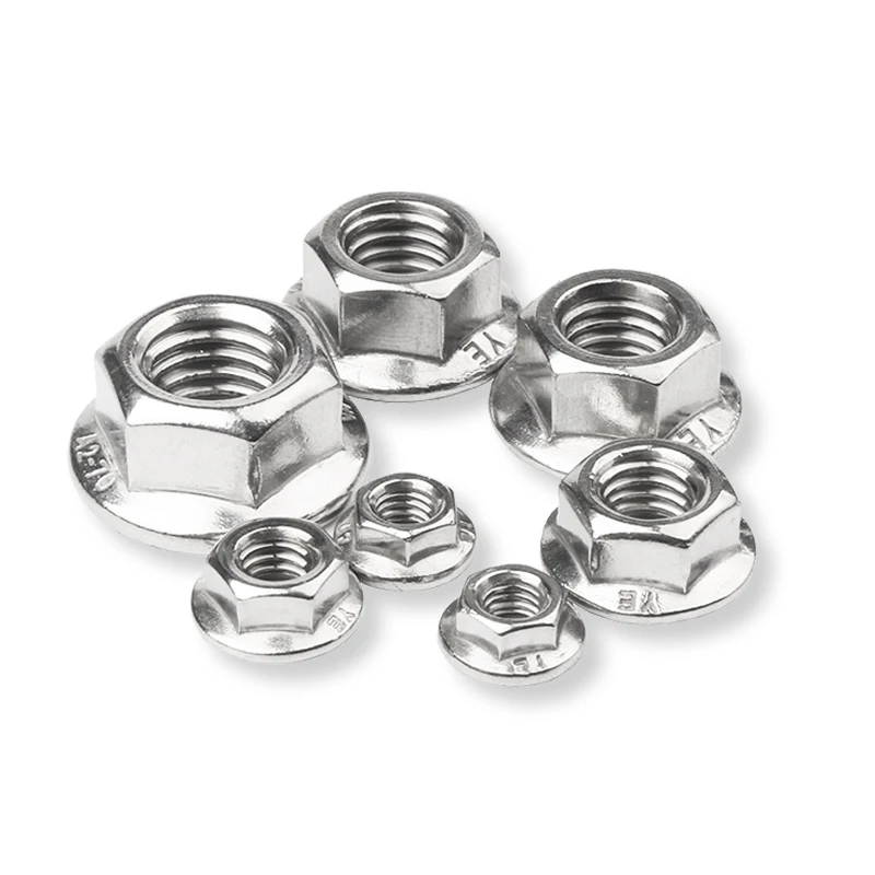 Flange Nut Galvanized Nickel Steel Stainless Steel Nut for 30-60 Series Industrial Aluminum Profile Assembly Cut Bended