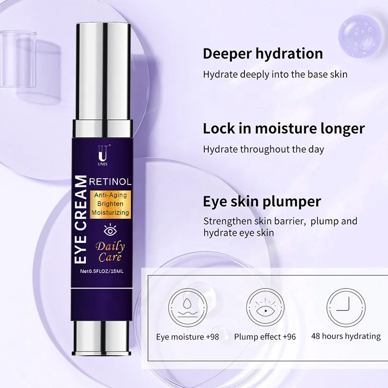 OEM ODM Natural Retinol Eye Cream Dark Circles Reduced Anti Aging Anti Wrinkle Line Smoothing Eye Skin Cream