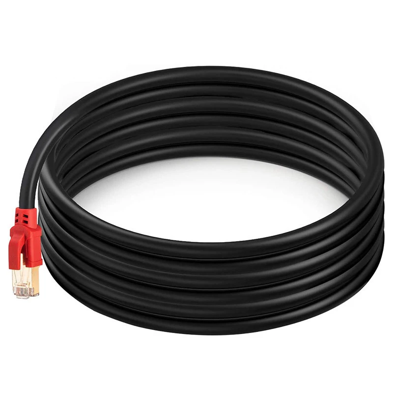 Wholesale Flexible Flat Utp Rj45 Connector 30AWG 40Gbps Cat8 PVC Patch Network Ethernet Cable