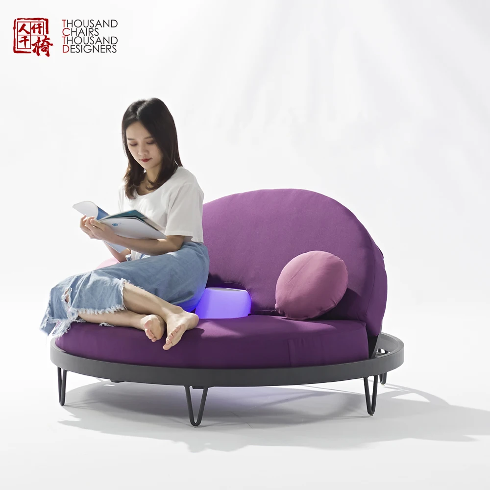 Tctd Garden Round Sunbed Using Outdoor Daybed Round Bed Small Size Outdoor Furniture Garden Lounge Bed