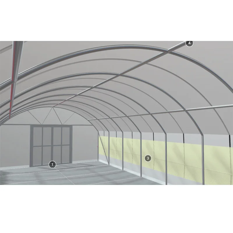 Galvanized Steel Frame Tomato Multi Span Arch / Film Greenhouse Po PE Plastic Green House with Hydroponics Growing System