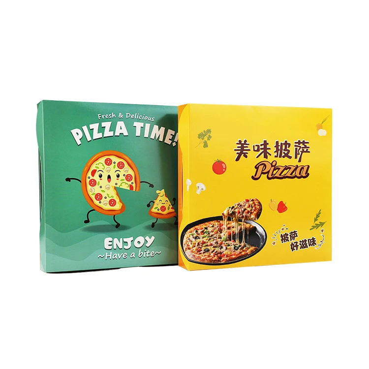 
Custom printed food store foldable pizza packaging box 