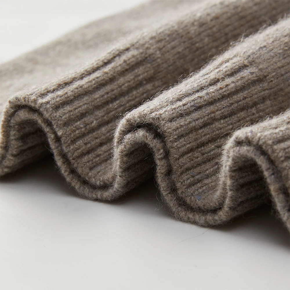 GUOOU Autumn winter new warm leisure half high collar solid color knitting men cashmere sweater