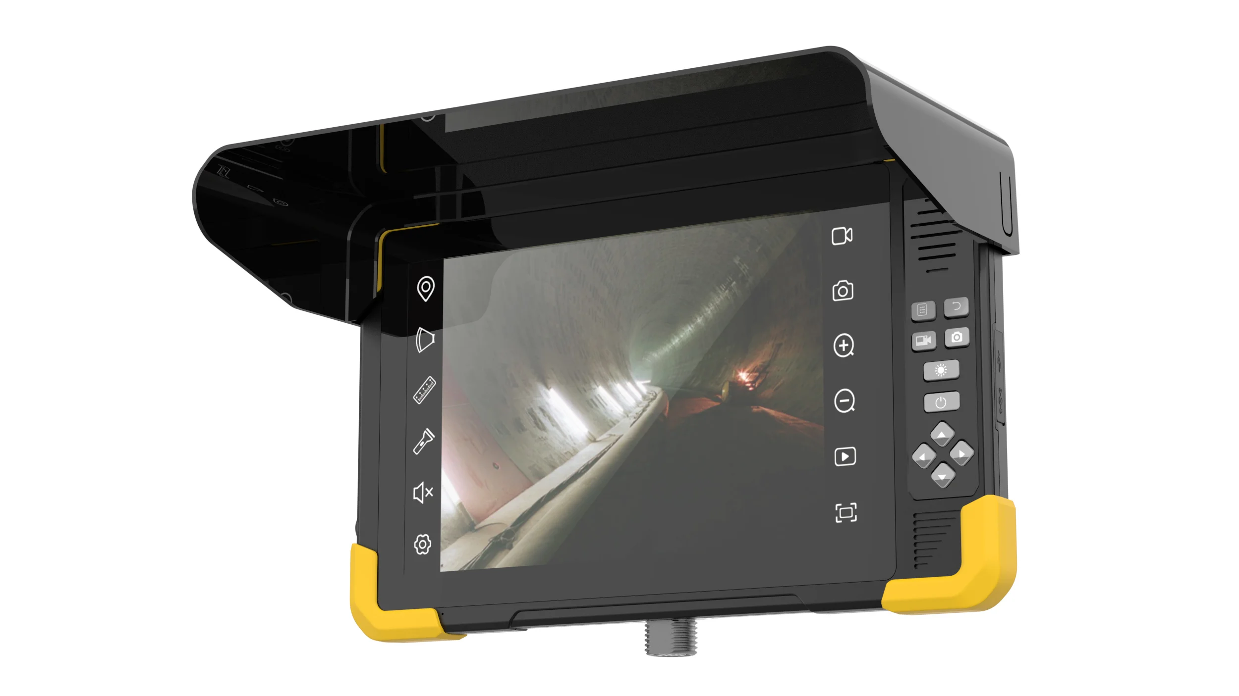 10.1inch LCD Rugged Touch Screen Li-battery Powered 4 Split Quad Recording Video Security Monitor