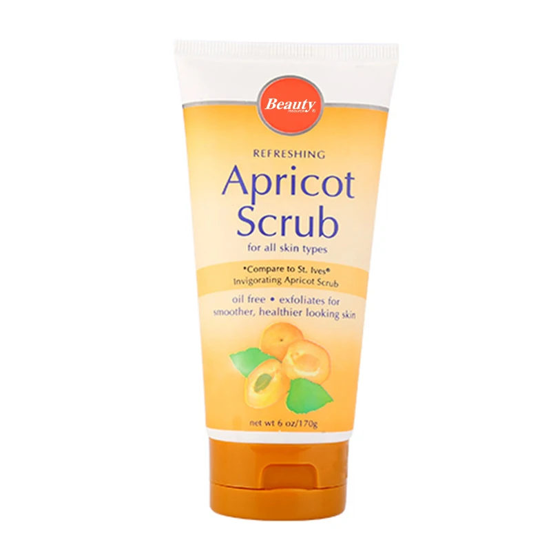 Oil Free Skin Care Refreshing Apricot oem body scrub Whitening Customized body exfoliating scrub shower gel scrub