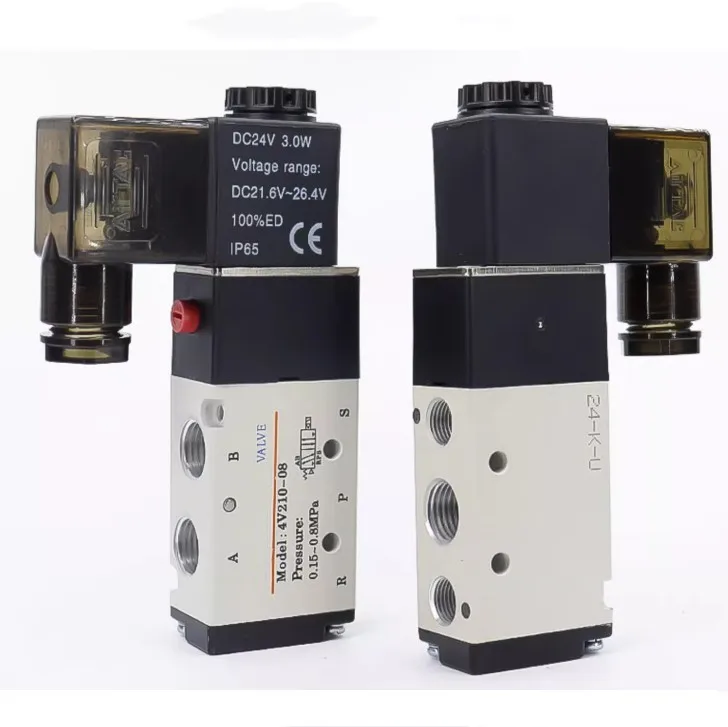 Hot selling 4V210-08 solenoid valve cylinder two position five way 220V 24V electric valve pneumatic valve
