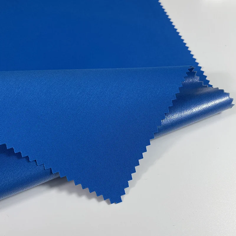 Functional PU Coated Water Proof Jackets Material 75D 100% Polyester Twill Pongee Fabric for Outdoor