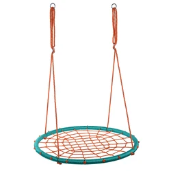 Настраиваемое сверхмощное уличное кресло для игровой площадки, для заднего двора, для детей, Круглый гамак, Сетчатое поворотное сиденье
