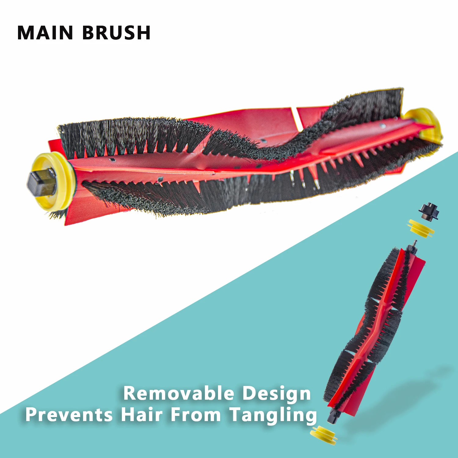 Replacement Brush & Filter & Side Brush Compatible with Xiaomi Roborock E4 S4 Max S45 Max S5 Max S6 S6 MaxV S65 Vacuum Cleaner