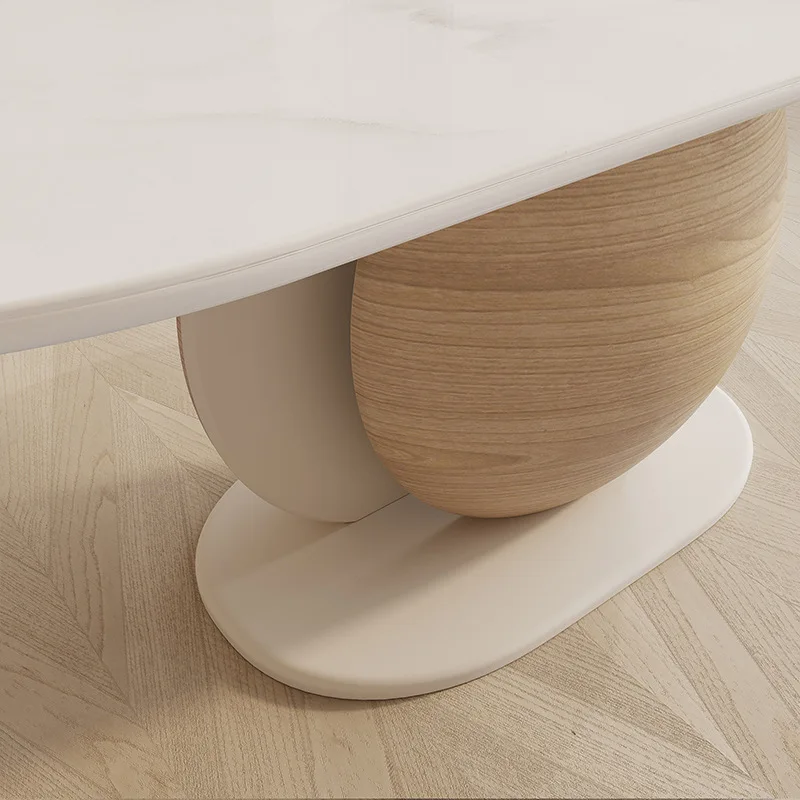 Sintered slate Dining Table Household French Dining  Internet  White Table Living room for large and small units  Dining Table