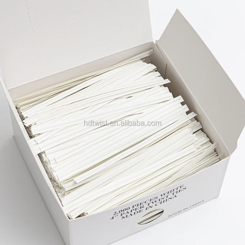 2000pcs Paper Box Twist Tie Packing Twist Lock for Industry Use Band Clip Ties Different Colors