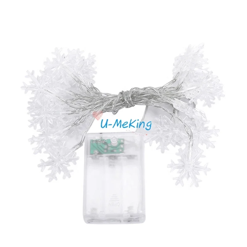 СВЕТОДИОДНАЯ Гирлянда со снежинками, Рождественский Декор для дома, подвесная гирлянда, украшение для рождественской елки, рождественский подарок, новый год