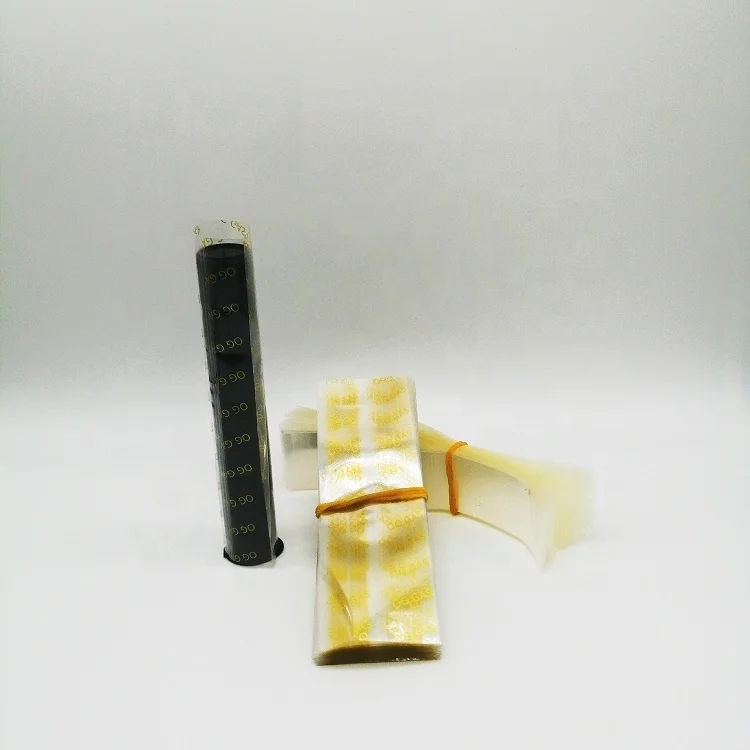 Clear with gold logo Perforated Shrink Bands Heat Shrink Wrap Film Shrink Seal Bands for tube