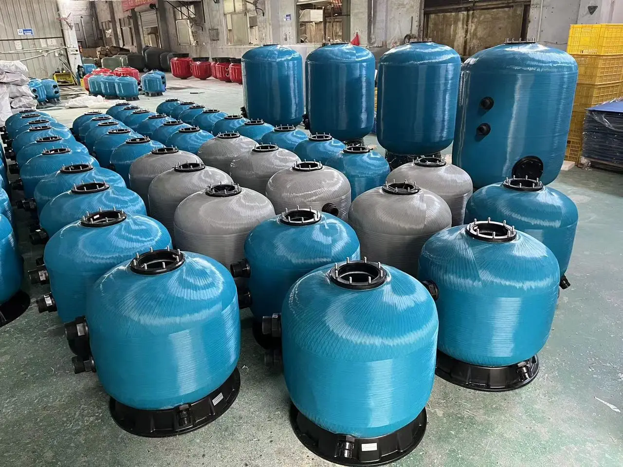Water treatment sand filter pool water sand filter tank with valve