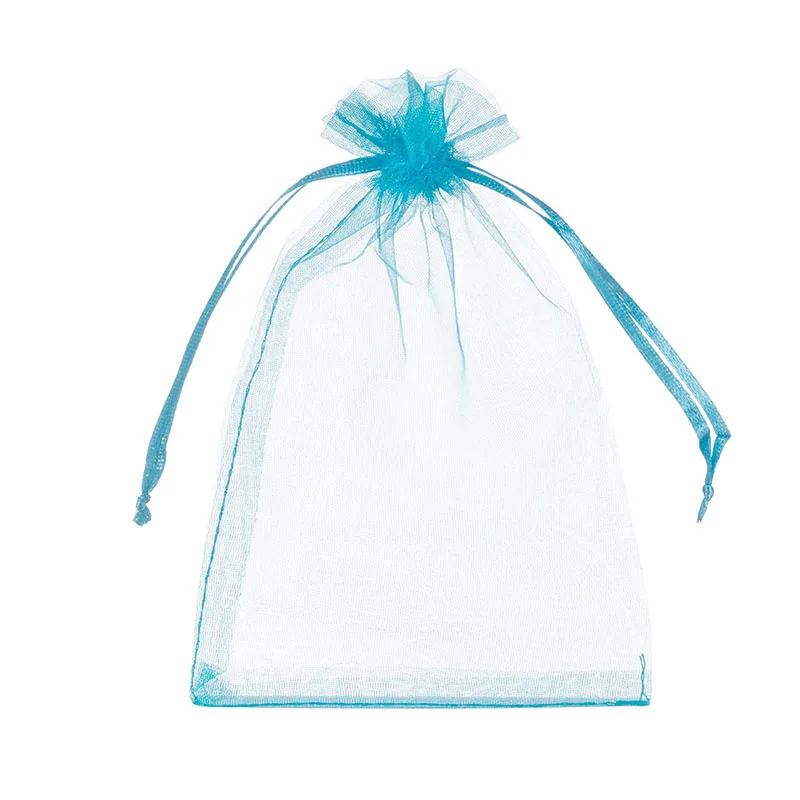 Wholesale Mesh  Candy Bags Large Pink Gift Bag Drawstring Organza Pouches Custom Organza Bag