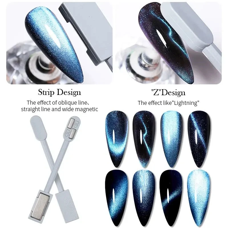 Destly Heart Light Double-head Nail Magnet Pens Cat Eye Magnet Stick Uv Gel Polish Cat Eye Magnet for Nails