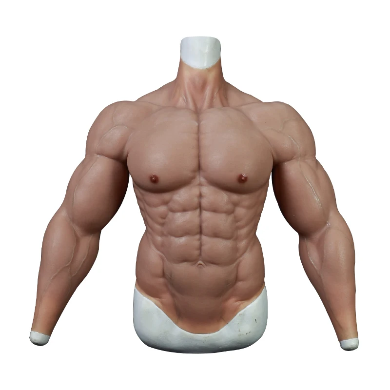 URCHOICE Simulation enhanced chest mucles Artificial Belly Costume Upgraded Silicone Realistic Cosplay crossdresser Muscle Suit