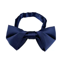 Wholesale Custom Logo Fashion Butterfly Party Wedding Bowtie Solid Color Polyester Jacquard Mens Bow Tie