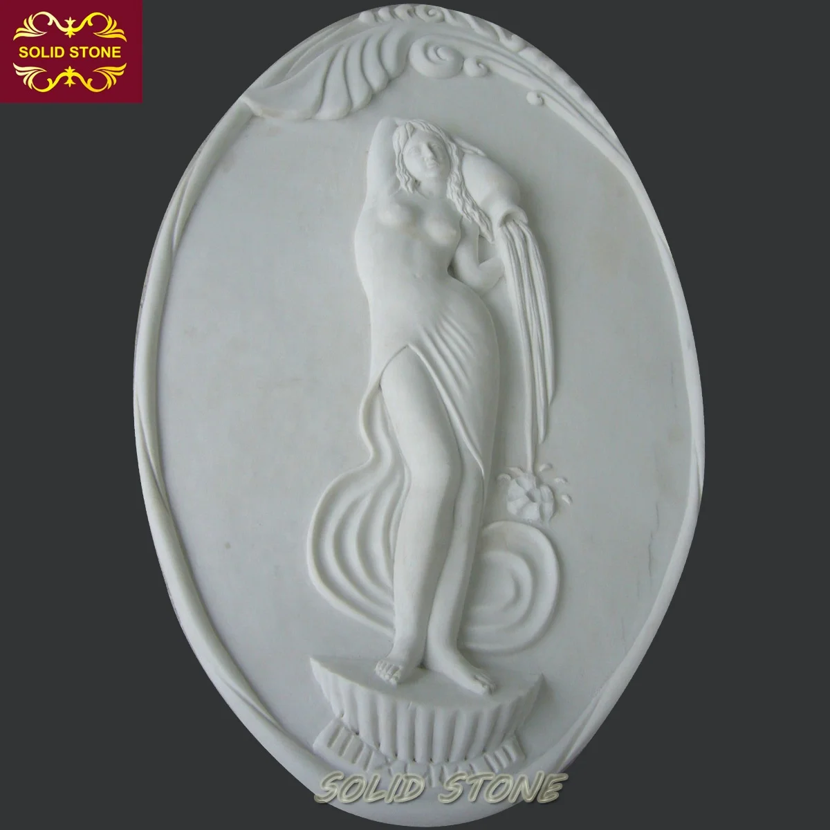 Глазное украшение для фасада рельефная резьба из натурального белого мрамора