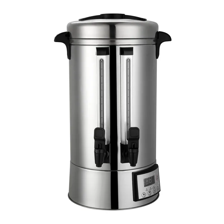 30 л Коммерческая чайница с фильтром подогреватель молока вина цифровой контроль температуры двойные краны электрический водонагреватель урна
