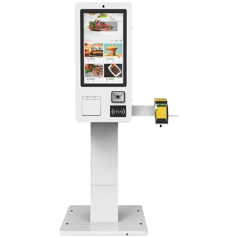 Stainless Self Terminal Service Kiosk for Restauants 21.5/24/27 Inch ultra Slim Stainless Steel Vertical Wall Hanging