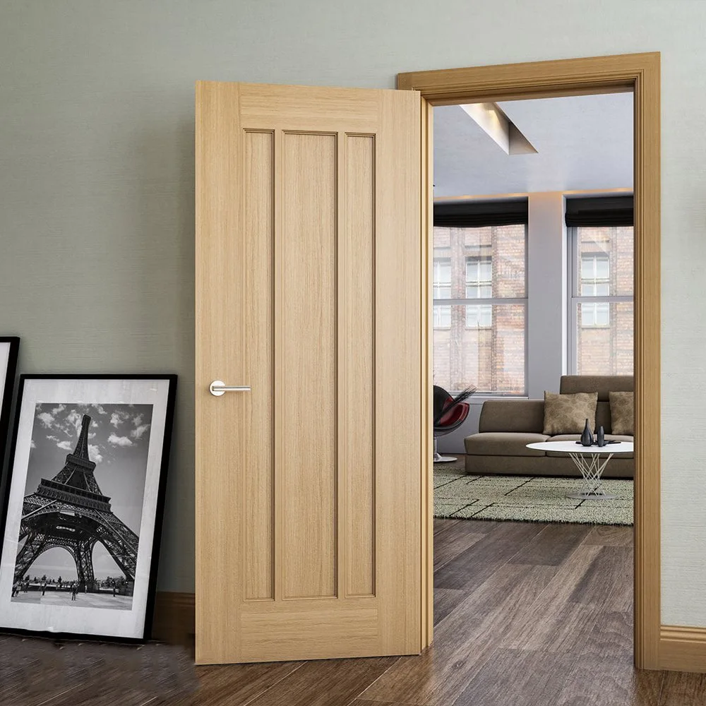 China Foshan Factory Interior Apartment Room Cheap Solid Wooden Doors Others Doors for Houses