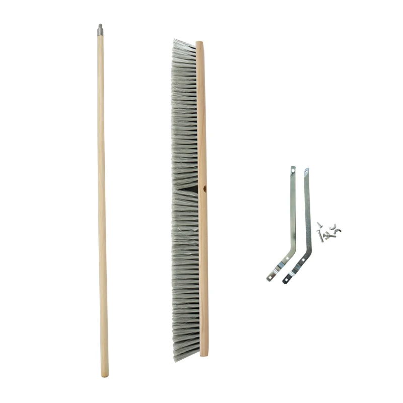 All-purpose 24' 36' Hardwood Block Stiff Fine Poly Flagged Bristles Sweep Push Broom for sweeping dust fine heavy debris