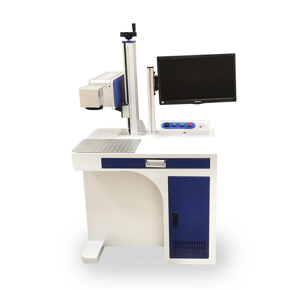 Desktop potable galvo co2 laser marking machine for Wood, Metal, Plastic tube, acrylic, leather