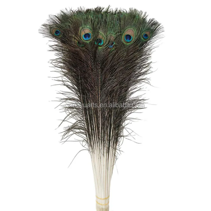 Натуральные синие перья павлина длиной 25-120 см по заводской цене, распродажа, дешево