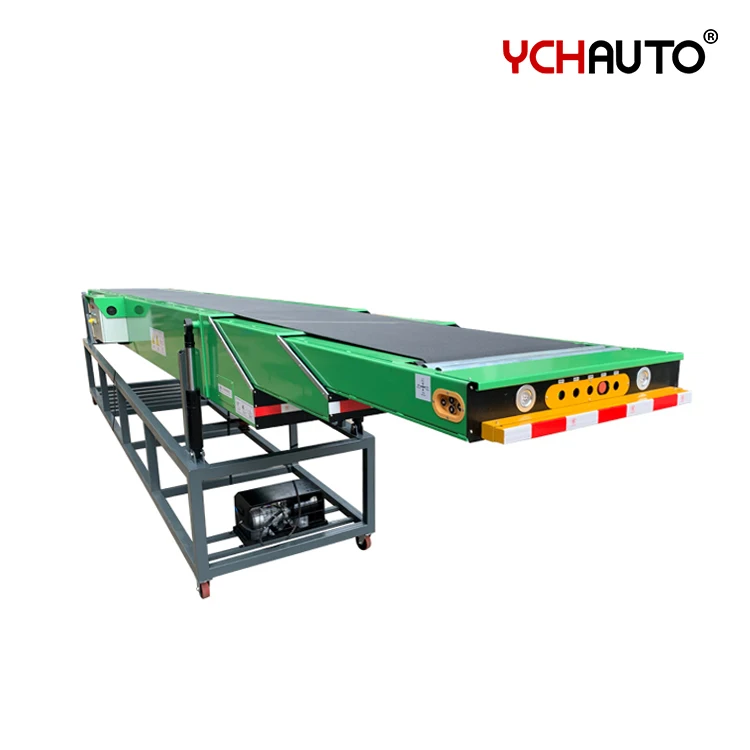 Container Loading Automated Flexible Telescopic Boom Conveyor With Carbon Steel For Outbound Logistics