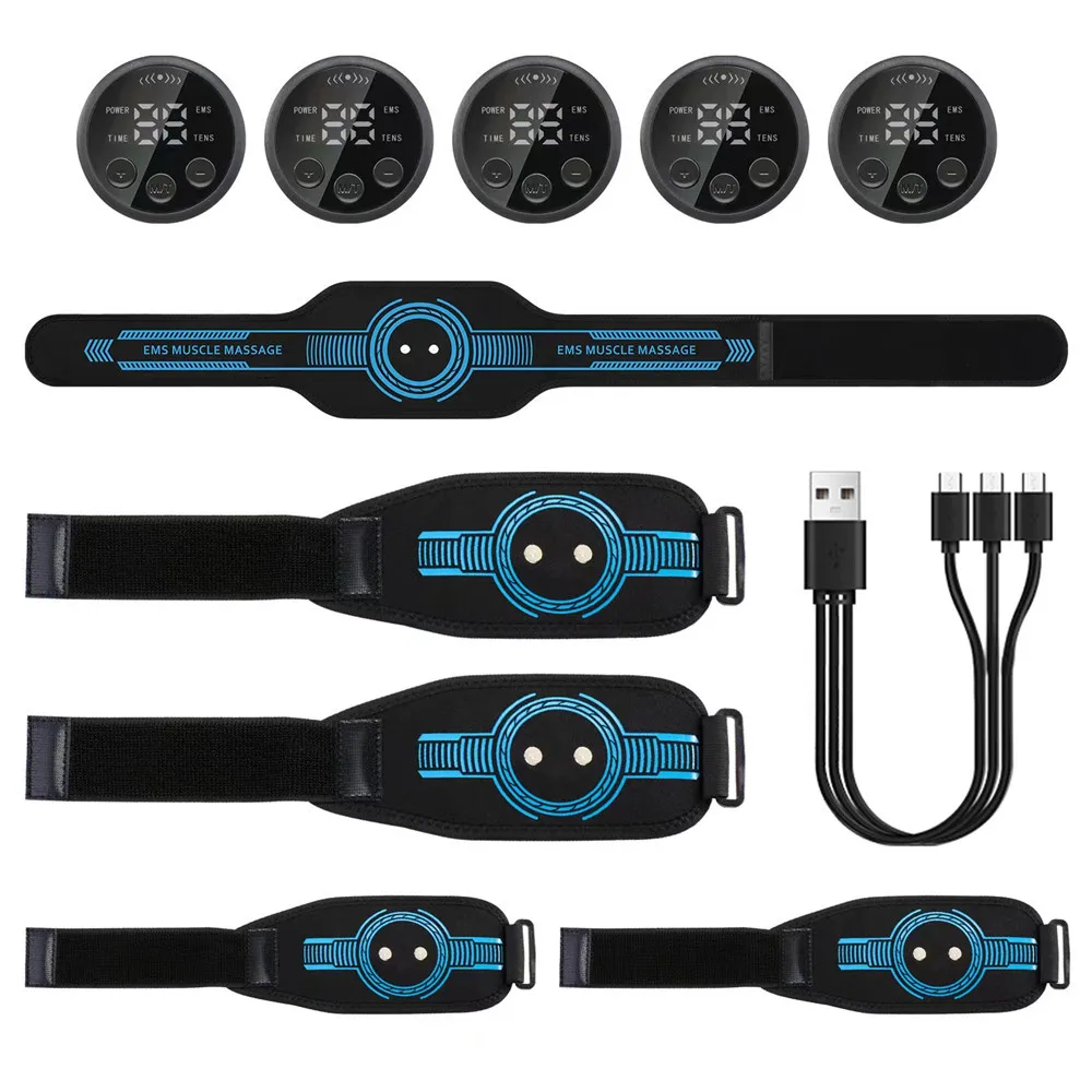 Exercise And Therapy Device Electronic Digital EMS TENS Units Belt And Arm Stimulator Massage Pads