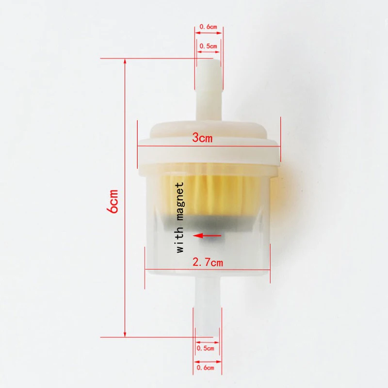 Motorcycle GY6 pedal off-road ATV ATV scooter gasoline filter with magnet oil cup filter element yellow
