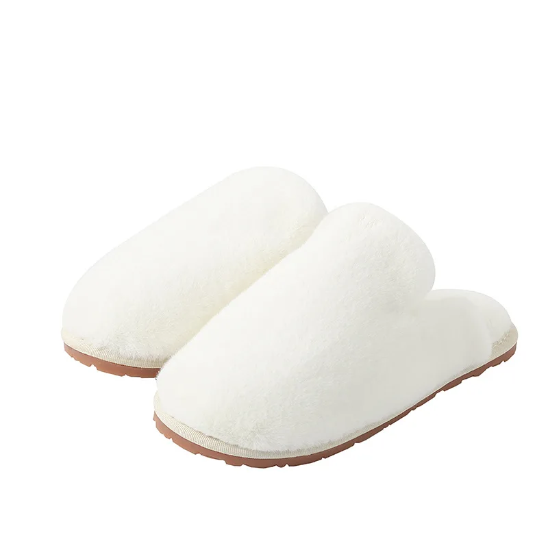 Wholesale Sheepskin Fur Slides Anti-slip Warm Cheap Indoor Women Winter Slippers