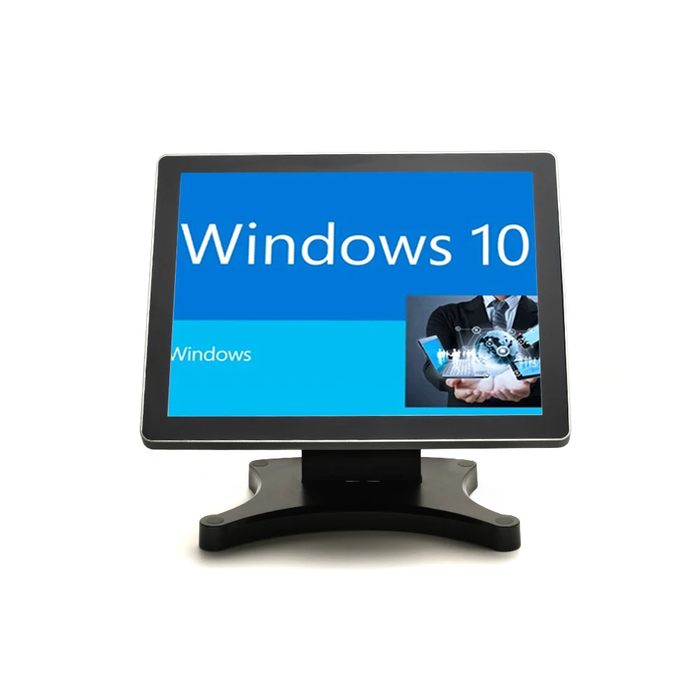 Оптовая Продажа с фабрики 15 дюймов настоящий плоский экран TFT-LCD PCAP сенсорный пластиковый корпус монитор для розничной торговли