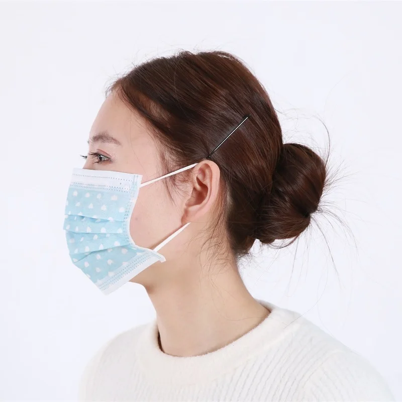 Big Discount Face Masks Black Disposable 3Ply Medical Printed Disposable Face Mask A01