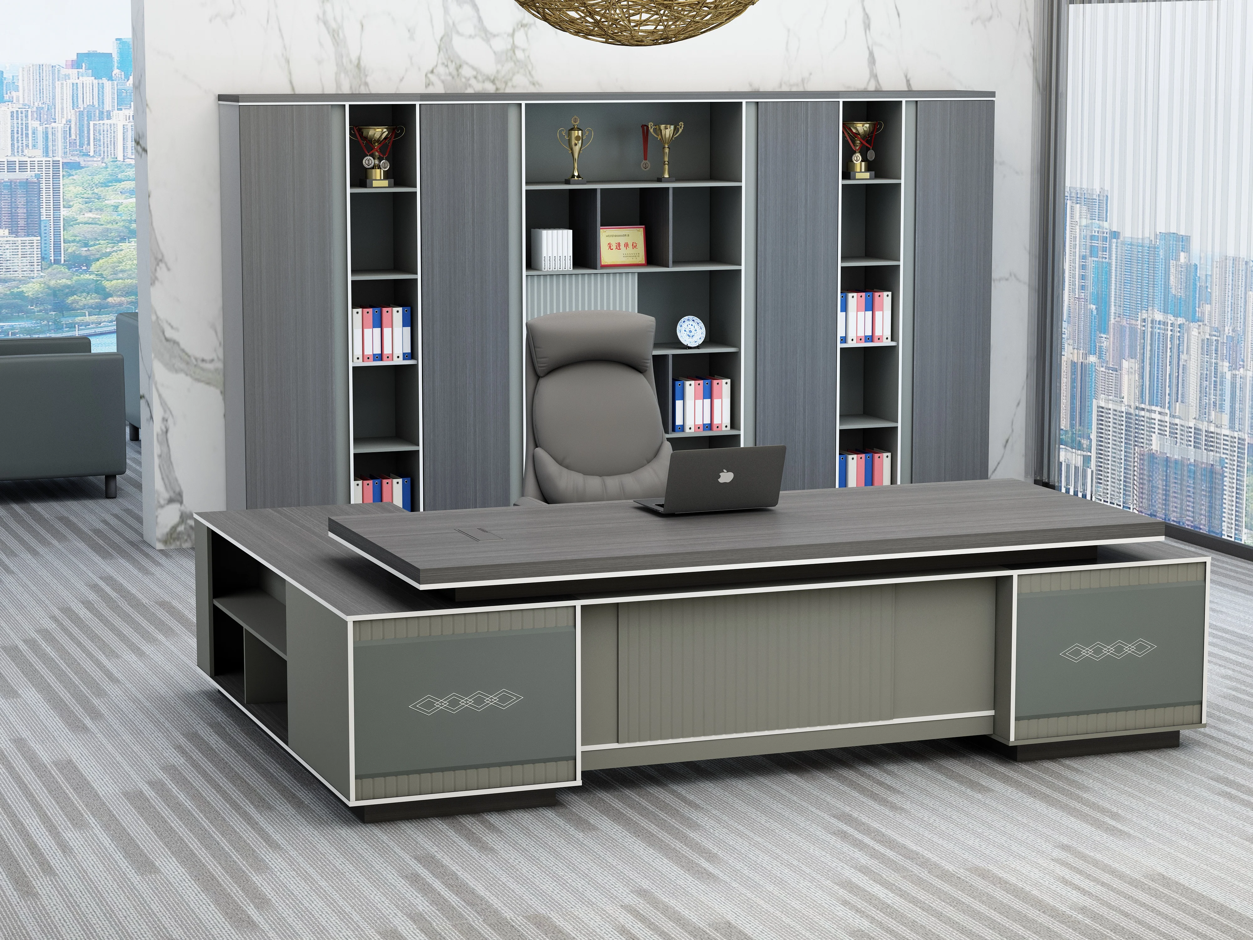 New design factory EXW executive desk wooden modern customized computer table desk