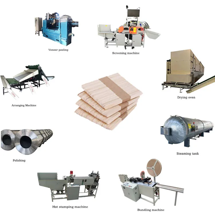 Wooden ice cream stick making machine/full line tongue depressor sticks