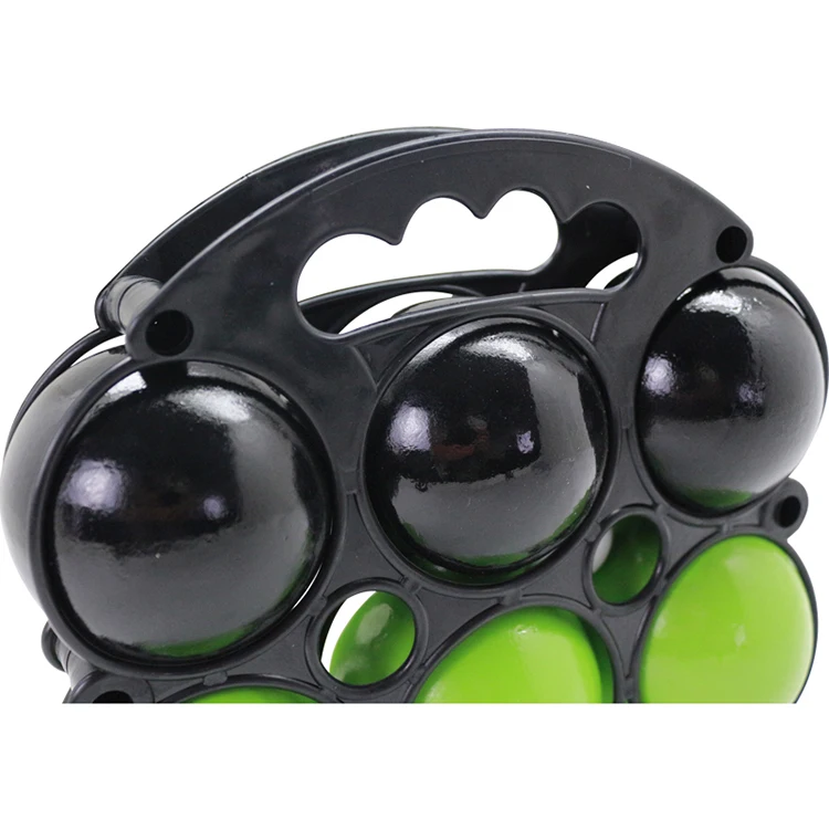 Portable Indoor Outdoor Wooden Boules Set of 6 Solid Ball Bocce Petanque Balls With Carry Case