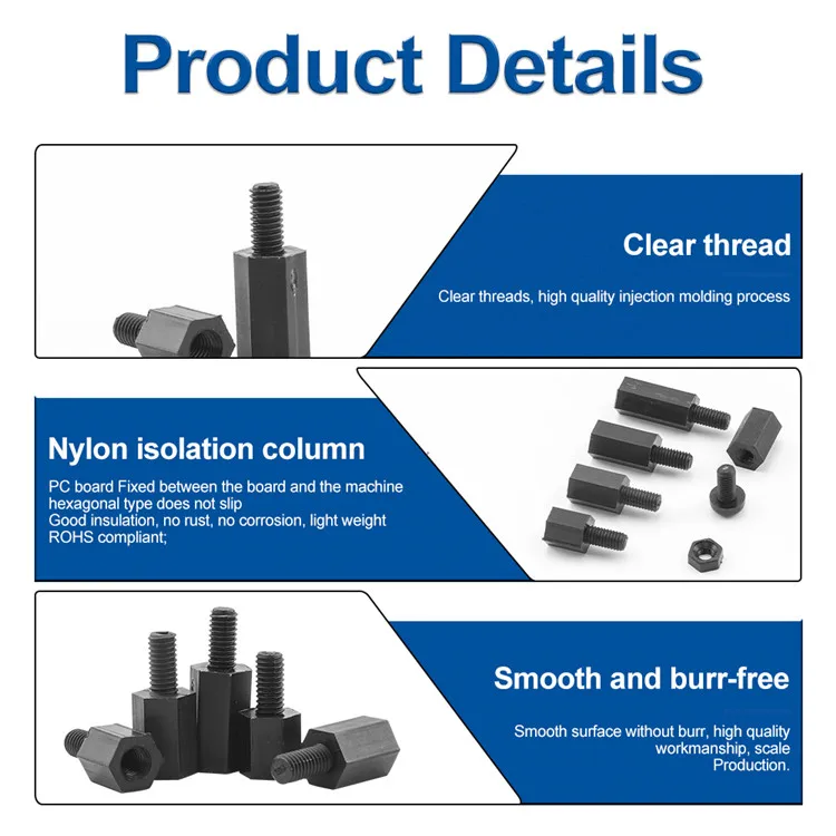 320PCS Male Female Nylon Hex Standoff Kit M2 M2.5 M3 M4 Insulation Plastic Standoff Spacer Set
