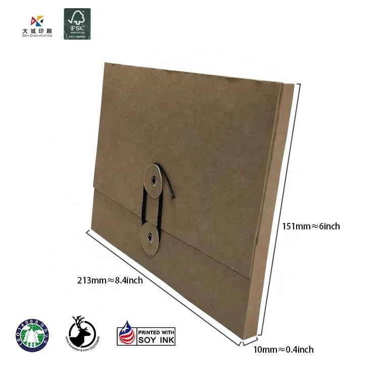 Office supplies custom printed paper molded pulp folder  promotional wholesale stationery business file folders