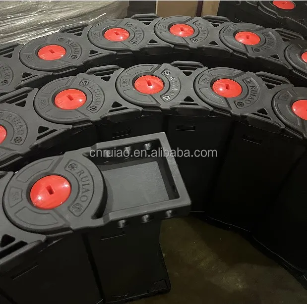 Гибкий закрытый черный цвет кабельный канал лоток для cnc