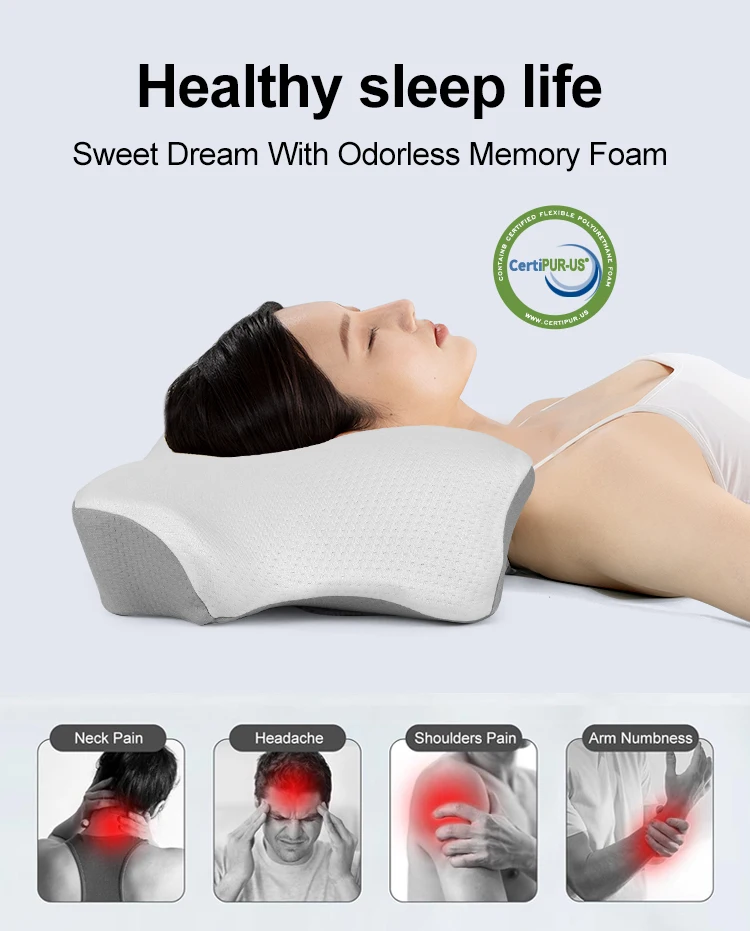 Ergonomic Design Patent Polyurethane  Hollow Vegetable Shape Memory Foam Pillow