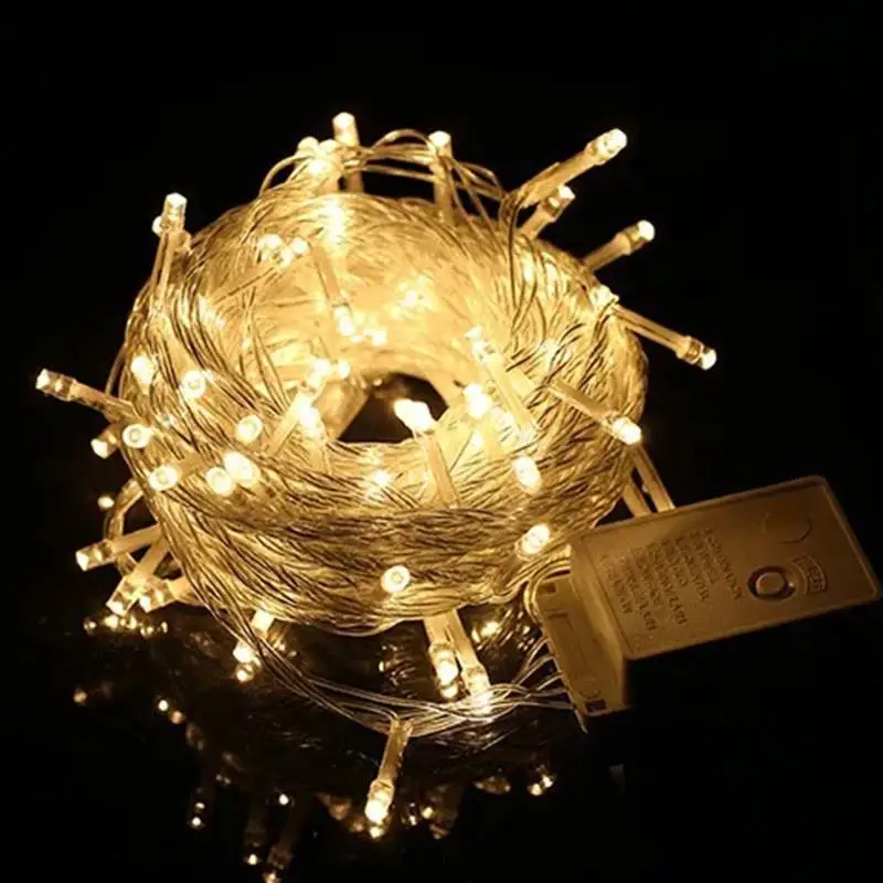 Factory outlet 3m20 LED Fairy String Light Outdoor Holiday Christmas Indoor Tree decor Plug Warm White PVC Wire Twinkle Curtain