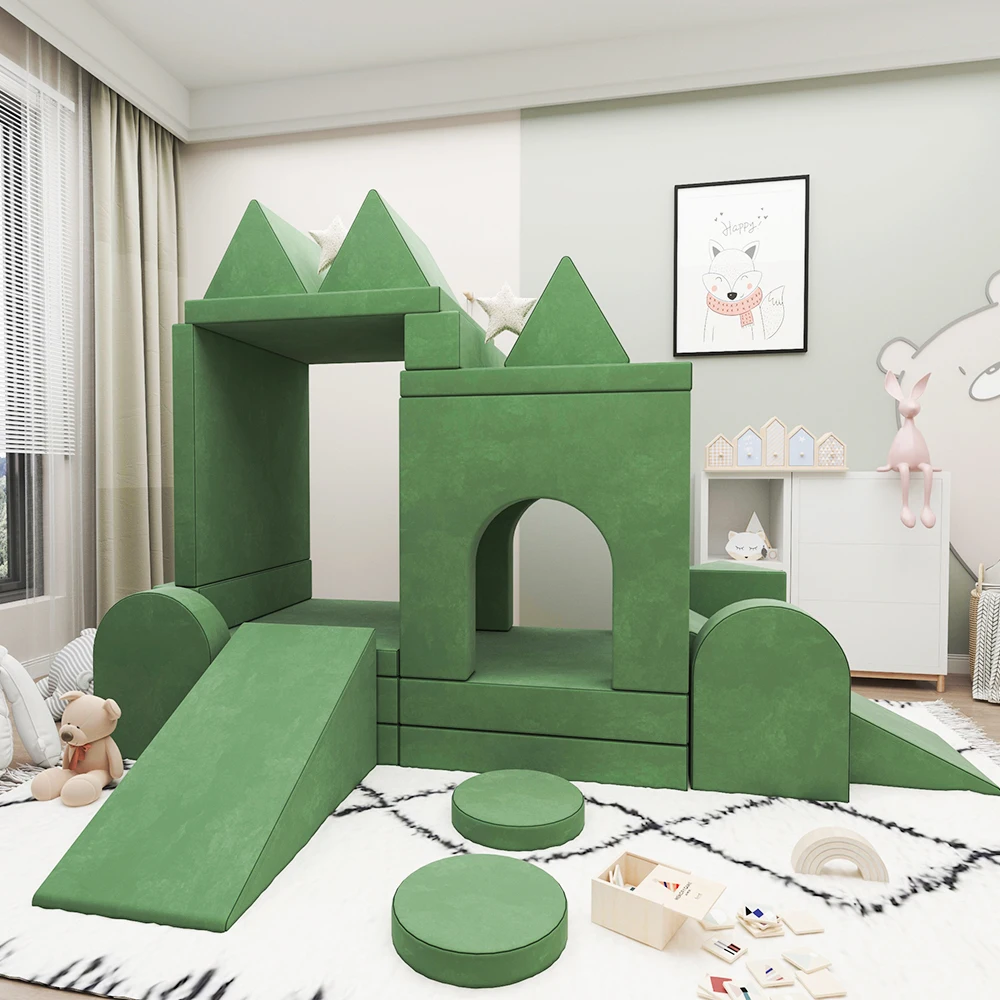 Fun Kids Play Couch Safety Building Blocks Foam Kids Sofa Cushion Foldable Living Room sectional Kids play couches