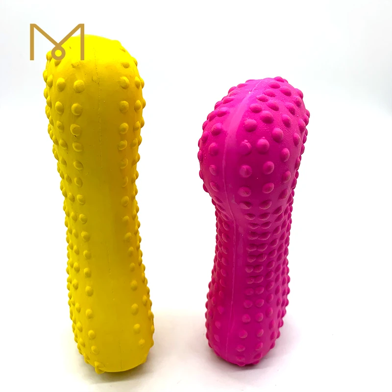 Sustainable Soft Bone shape Latex Chew Pet Bones Custom Squeaky Spike Dog Toy
