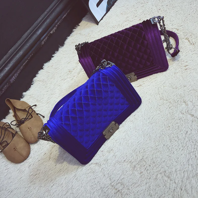 
TS9123 Hot sale women hand bags Winter purse trendy Female ladies velvet bags vendor women velvet purse and handbags 