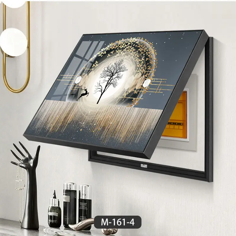 Modern living room electric meter decorative painting distribution box switch box light luxury electric meter box mural