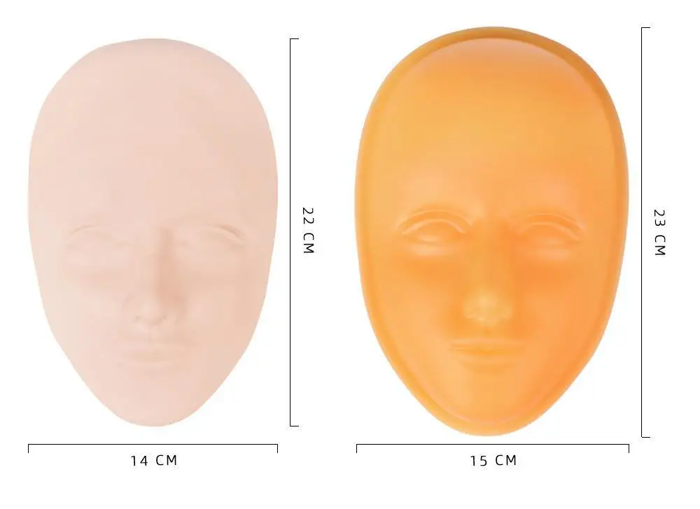 5D Facial Tattoo Training Head Silicone Practice Permanent Makeup Tattoo Skin Doll Face Head Display Head Mannequins