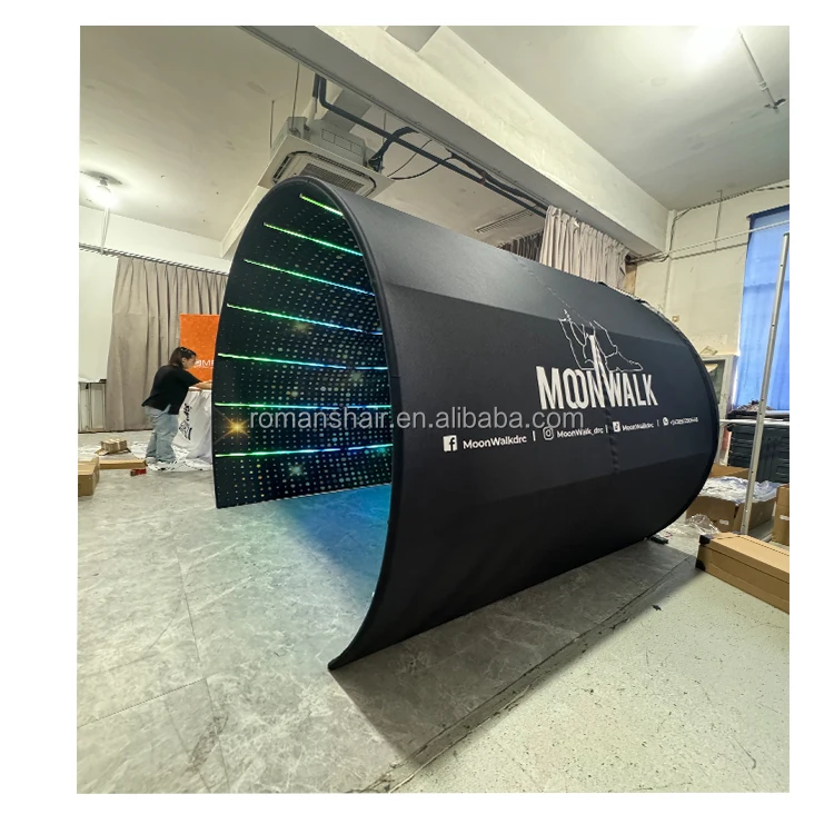 2024 New design RMS Free Custom Logo 360 Booth Enclosure Backdrop camera 360 Photo Booth Backdrops for Wedding Party Events